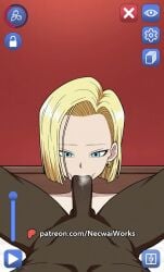 1boy 1girls 2d 2d_animation ai_assisted android_18 animated big_penis blowjob blowjob_face breath cum cum_in_mouth cumshot dark-skinned_male deepthroat dragon_ball dragon_ball_super dragon_ball_z female game gameplay gameplay_mechanics light-skinned_female mp4 my_hardcore_harem necwaiworks orgasm patreon_logo patreon_url patreon_username penis self_upload sex sexual sound sucking sucking_penis tagme uncensored video video_games