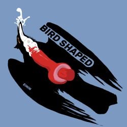 1:1 aliasing animal_genitalia animal_penis avian beak bird bodily_fluids canine_genitalia canine_penis cloacal cloacal_penetration corvid cum cum_from_mouth cum_in_mouth cum_in_throat cum_inside cum_through digital_media_(artwork) duo einin english_text extreme_penetration feathers feral genital_fluids genitals hi_res knot knotting male orange_eyes oscine passerine penetration penis signature simple_background text wings