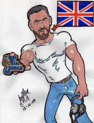 bulge penis_outline united_kingdom cmanart_(calvin) gay yaoi male male_only traditional_media tagme 2009 dated