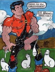 cmanart_(calvin) gay yaoi male male_only traditional_media tagme 2010 dated li'l_abner li'l_abner_yokum