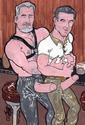 dated cmanart_(calvin) gay yaoi male male_only traditional_media tagme 2011