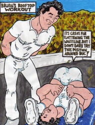 cmanart_(calvin) gay yaoi male male_only traditional_media tagme 2012 bulge 2boys dated