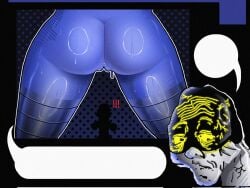 1boy 1girls ass ass_focus butt butt_focus glitch_productions kama1678 male/female meme_reference murder_drones n_(murder_drones) naked_female pussy pussy_juice speech_bubble straight uzi_(murder_drones) yellow_eyes