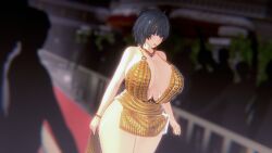 1girls 3d 3d_(artwork) 3d_model 3d_render black_hair black_hair_female female_rover_(wuthering_waves) golden_week koikatsu light-skinned_female light_skin paracetamolkoi red_carpet rover_(wuthering_waves) short_hair short_hair_female silhouette tagme wuthering_waves