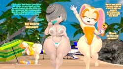 16:9 1boy 3d 3d_(artwork) 3girls 4k absurd_res age_difference aged_up areola beach bent_over big_breasts big_butt bikini bottomless breasts butt canid canine cleavage clothed clothing cream_the_rabbit cub daughter_(lore) detailed_background dialogue digital_media_(artwork) duo_focus english_text eyelashes eyes_closed female food fox front_view genitals group hi_res human lagomorph larger_female leporid leviantan581re lying male mammal mature_female miles_prower mother_(lore) mother_and_child_(lore) mother_and_daughter_(lore) nickelodeon older_female on_back on_towel one-piece_swimsuit open_mouth open_smile orange_clothing outside palm_tree parent_(lore) parent_and_child_(lore) parent_and_daughter_(lore) plant popsicle rabbit sage_(sonic) sega shortstack size_difference smaller_male smile sonic_(series) sonic_frontiers sonic_the_hedgehog_(series) spongebob_popsicle spongebob_squarepants spongebob_squarepants_(character) swimwear text towel translucent translucent_clothing tree two-piece_swimsuit vanilla_the_rabbit vulva white_clothing wide_hips widescreen young younger_female younger_male