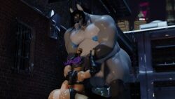 16:9 2025 3d_(artwork) 3d_animation alley animated anthro anussymorussy balls belly big_balls big_belly bodily_fluids clawing darkario digital_media_(artwork) dominant dominant_male duo femboy fighting_back forced forced_oral genitals grunting hand_on_head hi_res irrumatio kinktober_2025 loop male male/male manly musclegut muscular muscular_male oral outside overweight overweight_male penile penis penis_in_mouth punch resisting rough_oral rough_sex secretly_loves_it sex short_playtime size_difference smile smirk sound sound_edit struggling sweat tagme tail tail_motion tailwag tap_out tapping_out thesoundeditguy toastii toastii_(character) video widescreen