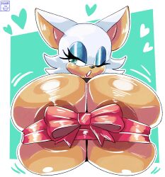 areolae areolae_slip breast_focus breast_squish female furry huge_breasts hyper hyper_breasts large_nipples moonix_xero ribbon rouge_the_bat sega solo sonic_(series) sonic_the_hedgehog_(series)