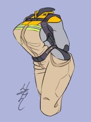 curvy curvy_female curvy_figure female jumpsuit pioneer pioneer_(satisfactory) pioneer_becky satisfactory_(game) worker