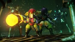 16:9 3d_(artwork) 4_fingers amber_eyes areola armor atmosphere atmospheric_perspective belly bevor big_breasts big_butt big_ears biped blush bone boots breasts butt chainmail clothed clothing digital_media_(artwork) ear_piercing ear_ring enna_(palewdasarts) exposed_breasts faceplate fantasy female female_humanoid fingers footwear giant_hammer goblin goblin_female green_body hair hammer hi_res holding_object holding_weapon humanoid knight maul melee_weapon mina_(palewdasarts) mouthplate nipple_covers nipple_piercing nipples oversized_weapon paladin palewdas_arts palewdasarts_(modeler) piercing poster purple_eyes purple_hair red_hair ring_piercing shield shoes short_stack shortstack skeleton slightly_chubby sword tagme thick_thighs tools unconvincing_armor undead wallpaper warrior weapon widescreen