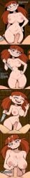 aged_up ai_generated auburn_hair big_breasts brunette comic creepy curvy_figure foreskin helluva_boss knife male_pov milf nipples nude older penis pigtails pussy red_eyes text uncircumcised uncircumcised_penis uncut uncut_penis vivienne_medrano vivziepop wide_hips