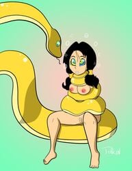 breasts dragon_ball dragon_ball_z hypnosis kaa mind_control naked penken snake twintails videl