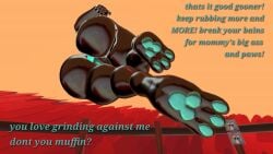 3d affection anus deltarune encouragement foot_fetish fur furry furry_only goon_caption huge_ass inviting looming_over paws pussy spread_ass spreading_ass tasque_manager_(cryptiacurves) tasque_manager_(deltarune) thick_thighs vrchat