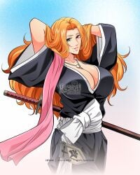matsumoto rangiku from bleach by heyreza.art