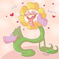 ahe_gao ahegao disembodied_hand erection flora_fauna flower flowey_the_flower green_penis handjob heart looking_pleasured male moan penis plant plant_penis pleasure_face rubbing_face rubbing_penis saliva sex simple_background tears tongue tongue_out touching_face touching_penis tumblr tumblr_username twilightsuccubus undertale video_games