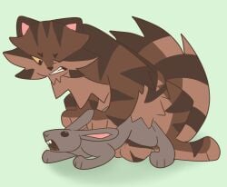 cat deadingdog feral feral_on_feral held_down interspecies predator/prey prey rabbit rape tagme tigerstar_(warriors) warriors_(cats)