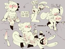 2boys anthro bondage candle chains chiffon_(sirfluff) cuts furry gay handcuffs knife max_(sam_and_max) nurse_uniform sam_and_max sir_fluff