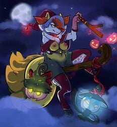 braixen breasts clitoris geeflakes hat lampent nintendo pokémon_(species) pokemon pokemon_(species) pumpkaboo pussy shiny_pokemon shiny_pumpkaboo tagme video_games