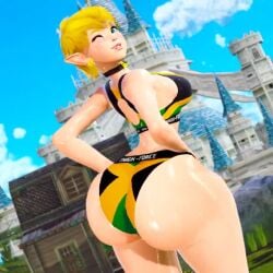 3d alternate_ass_size alternate_hairstyle animated ass_bigger_than_head blonde_hair huge_ass jamaican_flag looking_at_viewer prevence princess_zelda shaking_butt short_hair smile tagme tears_of_the_kingdom the_legend_of_zelda video zelda_(tears_of_the_kingdom)