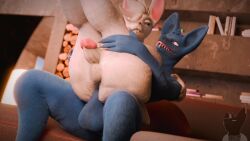 16:9 2024 3_toes 3d_(artwork) 3d_animation 4_fingers anal anal_sex animated anthro anthro_on_anthro anthro_penetrated anthro_penetrating anthro_penetrating_anthro ass balls bat big_butt big_penis blue_balls blue_inner_ear blue_penis blurred_background boxy_briar_(lil-potion-shop) chair_position claws depth_of_field digital_media_(artwork) electronics erection fangs feet finger_claws fingers from_behind_position furniture genitals gin_(twitchyanimation) glans head_grab headgear headphones headset hi_res huge_filesize humanoid_genitalia humanoid_penis interspecies lagomorph leg_grab legs_up leporid looking_at_another looking_down loop male male/male male_on_bottom male_on_top male_penetrated male_penetrating male_penetrating_male mammal multiple_angles nude on_bottom on_sofa on_top penetration penis penis_on_face pink_glans pink_nose purple_glans rabbit sex short_playtime shoulder_grab sofa sound sound_effects tagme teeth thick_thighs thigh_grab toes twitchyanimation video video voice_acted white_balls white_claws white_inner_ear white_penis widescreen