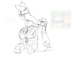 anal cuts drooling dusekkar_(forsaken) forsaken_(roblox) loveshot_(forsaken) penis pulling_hair pumpkin ripped_clothing scar slutmoth submissive sweat tagme tail