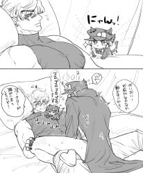 2boys clothed_sex dio_brando gay jojo's_bizarre_adventure jotaro_kujo male male/male male_only stardust_crusaders yaoi