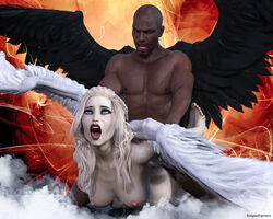 3d blonde_hair dark-skinned_male dark_skin dionysianexperience female interracial male vaginal_penetration wings