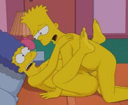 animated barefoot bart_simpson breasts cаrtoon feet female fluids incest kissing lowres male marge_simpson missionary mother_and_son nude penis pussy romantic sex sfan soles straight sеxy the_simpsons toes tongue