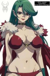 1girls ai_generated beast_pirates_(cosplay) bikini camula female female_only green_hair mynameisdoomguy one_piece red_bikini red_lipstick self_upload solo solo_female vampire yu-gi-oh! yu-gi-oh!_gx