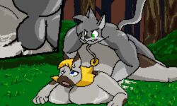 2017 animated animated_gif anthro ass_up balls big_breasts bovine breasts canine cattle character_request cum cum_in_pussy cum_inside divicca doggy_style domination female forced forest from_behind_position fur grey_fur grin hair huge_breasts husky long_hair male mammal original original_character original_characters outside penetration penis pixel_art plaga rape rutmutt sex sex_from_behind short_hair smile thick_thighs tree vaginal_penetration voluptuous