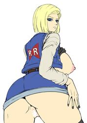 1girls alternate_version_available android_18 blonde blonde_female blonde_hair blonde_hair_female blue_eyes blue_eyes_female cameltoe cleavage curvy dragon_ball erect_nipples female gigantic_breasts huge_areolae huge_ass nekuraneko puffy_nipples short_hair short_hair_female thick_hips voluptuous wide_hips yellow_hair