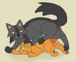 darkstripe_(warriors) deadingdog domination feral_on_feral firestar_(warriors) gay gay_sex male/male warriors_(cats)