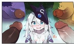 4boys1girl big_penis furry_only kindred lamb_(league_of_legends) league_of_legends sollyz