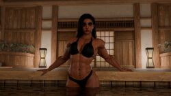 1girls 3d abs ankh ankh_tattoo ass athletic_female biceps big_ass big_breasts bikini black_eyeshadow black_hair blizzard_entertainment bra breasts brown_eyes burningastral collarbone dark-skinned_female dark_skin deltoids earrings eye_of_horus eyeliner eyeshadow face_tattoo facepaint fareeha_amari female female_only fit fit_female forearms lipstick long_hair looking_at_viewer mascara mature_female milf muscular muscular_female navel obliques overwatch overwatch_2 panties pharah red_lipstick solo solo_focus stomach_tattoo straight_hair stud_earrings swimsuit tagme tanline tanlines tattoo thick_thighs trapezius triceps wide_hips