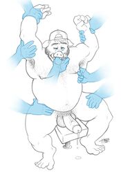 balls boar cum disembodied_hand howz hypnosis male male_only mammal mind_control musclegut nipple_pinch nipples nude penis pinch porcine sketch slightly_chubby thick_penis