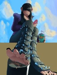 2025 5_toes alternative_fashion anthro arm_tuft bangs belt_boots beth_(redustheriotact) black_hair black_nails boots buckled_boots cellphone clothed clothing cloud colored_nails day digit_ring duo ear_piercing electronics erection extreme_size_difference feet female foot_focus footwear fur genitals goth hair haplorhine hi_res holding_cellphone holding_object holding_phone holding_smartphone human interspecies jewelry leggings legwear long_hair looking_at_another lying male male/female mammal micro monkey nails on_back on_phone oversized_footjob pearphone penis phone piercing platform_boots platform_footwear primate purple_body purple_eyes purple_fur ring shirt shoes shoulder_tuft signature sitting size_difference sky smartphone soles spiked_boots spiked_clothing spiked_footwear spikes tank_top tezzadnah toe_ring toeless_footwear toes topwear tuft underfoot