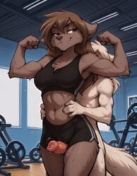 1boy 1girls 5_fingers ai_generated animal_genitalia animal_penis anthro anthro_on_anthro arm_tuft athletic athletic_anthro athletic_female athletic_male bedroom_eyes biceps biped black_nose bodily_fluids bottomwear bra breasts brown_body brown_eyes brown_fur brown_hair canid canine canine_genitalia canine_penis canis cheek_tuft chest_tuft claws clothed clothed/nude clothed_anthro clothed_female clothing confident detailed_background domestic_dog duo elbow_tuft erection exercise eyebrows eyelashes facial_tuft female finger_claws fingers flexing flexing_bicep flexing_both_biceps fur furry genital_fluids genitals grinding gym gym_bottomwear gym_clothing gym_shorts hair hand_on_hip hi_res inside keidran keith_keiser knot larger_female long_hair looking_back male male/female male_anthro mammal midriff muscular muscular_anthro muscular_female narrowed_eyes natani navel nude nude_anthro nude_male penis poking_out portrait precum public public_sex pussy pussyjob seductive sex shaded shorts size_difference smile smug sports_bra standing sweat sweating_profusely sweaty_arms sweaty_legs tail thigh_sex tom_fischbach topwear tuft twokinds underwear unknown_artist waist_grab weights white_body white_fur wolf wolf_girl workout