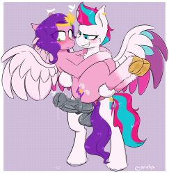 absurd_res animal_genitalia animal_penis bedroom_eyes blush candyblack carrying_another carrying_partner digital_drawing_(artwork) digital_media_(artwork) duo equid equine equine_genitalia equine_penis erection female feral flared_penis genitals gynomorph hair hasbro heart_symbol hi_res hooves intersex intersex/female male mammal medial_ring mlp_g5 my_little_pony mythological_creature mythological_equine mythology narrowed_eyes on_hind_legs pegasus penis pipp_petals_(mlp) quadruped seductive sibling_(lore) simple_background sister_(lore) sisters_(lore) smile smug_face spread_wings tail underhoof wide_eyed wings zipp_storm_(mlp)