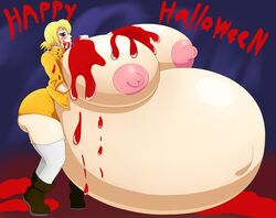 belly big_belly blood clothing female hellsing hyper_pregnancy pregnant seras_victoria