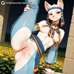 1girls ai_generated animal_ears anus arm_support ass ass_bigger_than_head ass_focus ass_up breasts butt_crack butt_focus butt_jiggle detached_sleeves egyptian_clothes female flower flower_field furry furry_female leg_up legs llama_(minecraft) looking_at_viewer medium_breasts meevow minecraft nipples pussy see-through see-through_sleeves smile solo split standing standing_on_one_leg standing_split thick thick_ass thick_legs thick_thighs thighs trader_llama uncensored vagina vulva yellow_flower