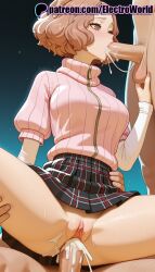 1boy 1girls 2025 ai_generated artist_name balls blowjob blowjob_face brown_eyes brown_hair clitoral_hood clitoris clothed_female_nude_male clothed_sex cock cum cum_in_mouth cum_in_pussy dick electroworld exposed_pussy fellatio female fucking haru_okumura hi_res high_quality high_resolution highres intercourse juicy_pussy legs_apart legs_spread licking love_making male night nude open_legs oral oral_sex overflow patreon patreon_username penetration penis persona persona_5 pink_sweater plaid plaid_skirt pussy sex sexual_intercourse skirt solo_focus splayed_legs spread_legs stable_diffusion star_(sky) starry_sky straight sucking sweater testicles tight_pussy uncensored vagina vaginal_penetration veins veiny_penis watermark