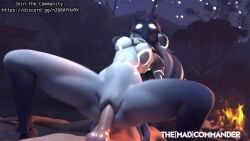 1boy 1girls 3d 3d_animation cowgirl cowgirl_position female furry kindred lamb_(league_of_legends) league_of_legends loop male pussy riot_games sex tagme themadcommander video white_fur