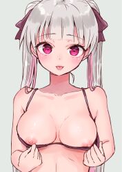 1girls almost_naked almost_nude areolae bare_arms bare_belly bare_breasts bare_chest bare_hands bare_midriff bare_nipples bare_shoulders bare_skin bare_tits bare_torso belly belly_button blush blush_face blushing_at_viewer blushing_female blushing_lines bra breasts collarbone cute cute_face exposed_arms exposed_belly exposed_breasts exposed_chest exposed_midriff exposed_nipples exposed_shoulders exposed_skin exposed_tits exposed_torso exposing exposing_breasts exposing_chest exposing_nipple exposing_self eyebrows_visible_through_hair female female_focus female_only fingers futago_shimai-chan_no_yuri_seikatsu grey_hair grey_hair_female hair_ribbon hair_tie high_resolution highres lean_figure lin_oekaki lips long_hair looking_at_viewer medium_breasts midriff momo_(lin_oekaki) mostly_nude multicolored_hair naked naked_female naked_woman narrow_waist navel nearly_nude nipples nude nude_female nudity original original_art original_artwork original_character pink_eyes pink_eyes_female pink_hair pink_hair_female pink_hair_ribbon pink_hair_tie pink_ribbon practically_nude purple_bra purple_underwear ribbon shoulders showing_breasts showing_chest showing_nipple simple_background slender_body slender_waist slim_waist solo standing tongue tongue_out twintails twintails_(hairstyle) uncensored uncensored_breasts uncensored_nipples underwear upper_body white_background
