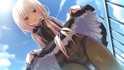 blonde_hair brown_eyes cameltoe chrono_clock koku kuro_(chrono_clock) purple_software tagme upskirt