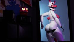 3d_(artwork) absurd_res animal_genitalia animal_penis animatronic anthro anus ass backsack balls big_breasts bow_tie breasts canid canine canine_genitalia canine_penis cupcake_(fnaf) digital_media_(artwork) electronics erection five_nights_at_freddy's five_nights_at_freddy's_2 fox genitals gynomorph hi_res hook inside intersex intersex_only knot lips looking_at_viewer machine mammal mangle_(fnaf) multicolored_body nipples nude open_mouth penis pink_body poster presenting presenting_anus presenting_hindquarters robot scottgames solo tail teeth television thick_thighs tongue two_tone_body white_body wide_hipped_female wide_hips window xionxiii yellow_eyes