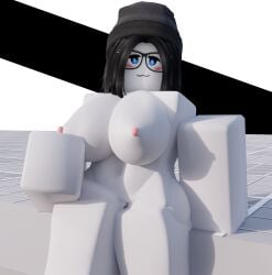 1girls 3d artist_request beanie_hat big_ass big_breasts black_hair blue_eyes blush glasses hand_on_breast roblox roblox_avatar robloxian rogueordinary rule_63 sitting_on_floor source_request tagme white_skin youtuber