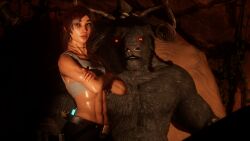 3d adeptussteve bestiality lara_croft lara_croft_(survivor) minotaur monster rape tomb_raider tomb_raider_(survivor) wildlife wildlife_(video_game) zoophilia