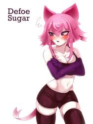 1girls black_stockings brawl_stars defoesugar female female_focus light-skinned_female light_skin melodie_(brawl_stars) panties pink_hair purple_eyes solo solo_female solo_focus stockings