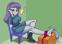 1girls arms_behind_back art-2u barefoot big_breasts blindfold bondage breasts chair equestria_girls feathers feet feet_tied female female_only femsub fetish foot_fetish foot_tickling friendship_is_magic happy_sub hasbro hi_res highres laugh laughing maud_pie_(eg) maud_pie_(mlp) miniskirt my_little_pony rope rope_bondage skirt solo solo_female submissive thighs tickle_torture tickling tickling_feet