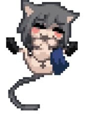 anal anal_sex animated blush bottomless bouncing_balls catboy chibi closed_eyes floating_hearts happy_sex heart hearts_around_head invisible_penis m.u.g.e.n male male_only mating_press melty_blood neco-arc_chaos pixel_animation pixel_art posted_by_artist powpink09 skinny tail_motion toony transparent_background
