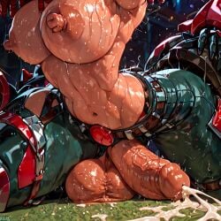 1futa ai_generated ashelin_praxis belt big_ass big_balls big_breasts big_butt big_nipples big_penis bulge close-up cum cummandre cumshot dreadlocks futanari huge_ass huge_cock jak_and_daxter large_breasts orgasm precum red_hair sweat sweatdrop